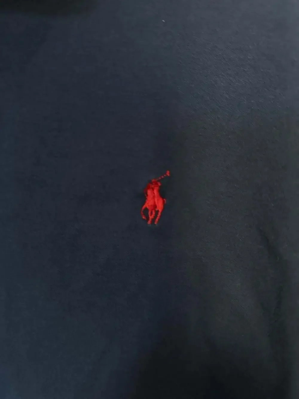 Polo Ralph Lauren Navy Blue Short Sleeve Polo Shirt with Red Pony Logo Size L